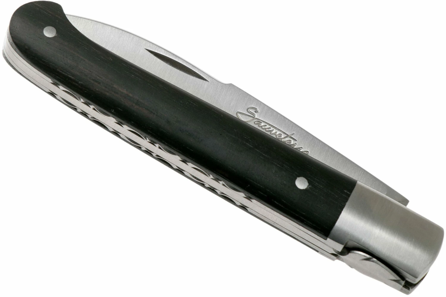 Laguiole En Aubrac Sauveterre 9 Cm Guillocheés Bois D'ébène, Couteau De Gentleman 6 Laguiole En Aubrac Sauveterre 9 Cm Guillocheés Bois D'ébène, Couteau De Gentleman – Image 4