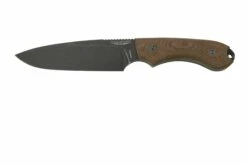 Bradford Knives Guardian 5, 5S-104N-3V, 3D Natural Micarta, CPM-3V, Sabre Grind, Nimbus Blackwashed Finish, Couteau Fixe