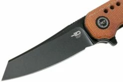 Bestech Syntax BG40F Natural Micarta, Black Stonewashed Couteau De Poche, Todd Knife & Tool Design -KNIVESANDTOOLS Magasin BHBG40F 03 bestech