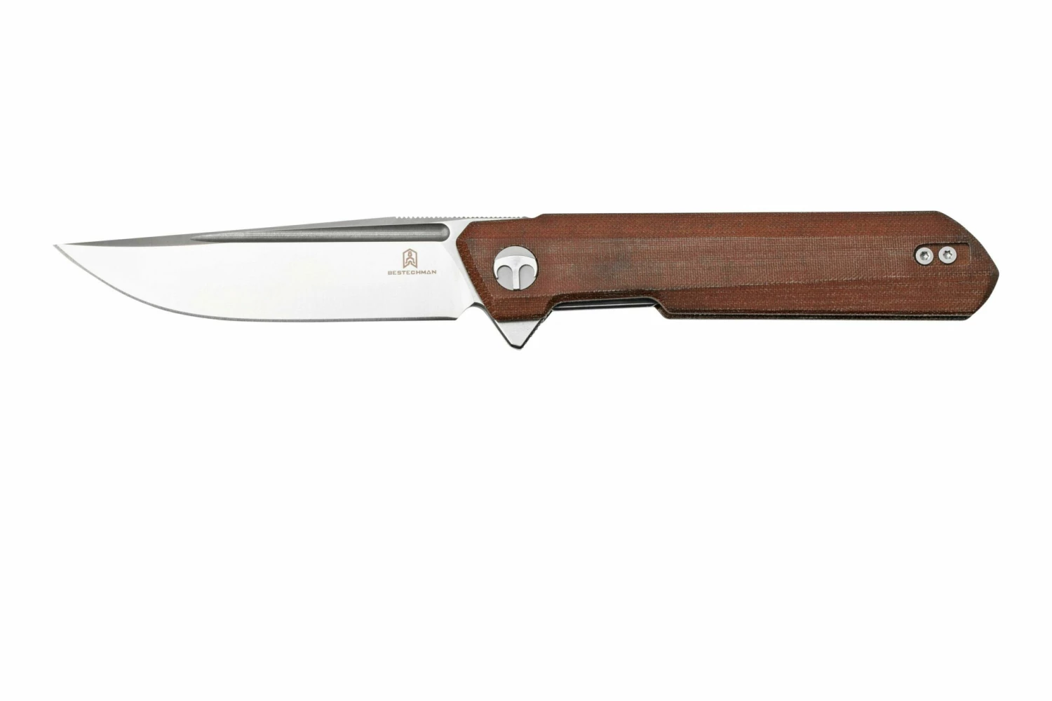 Bestechman Dundee BMK01K Brown Micarta, Ostap Hel Design Knivesandtools Exclusive, Couteau De Poche 3 Bestechman Dundee BMK01K Brown Micarta, Ostap Hel Design Knivesandtools Exclusive, Couteau De Poche