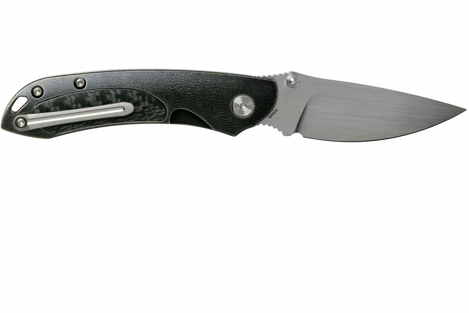 Bestech Junzi BT18009F Black CF Slipjoint Couteau De Poche 4 Bestech Junzi BT18009F Black CF Slipjoint Couteau De Poche – Image 2