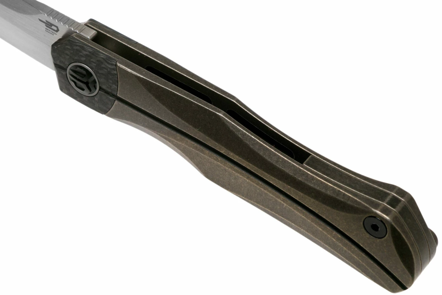 Bestech Thyra BT2106B Bronze Stonewashed Titanium, Carbonfiber Bolster, Satin Couteau De Poche, Kombou Design 9 Bestech Thyra BT2106B Bronze Stonewashed Titanium, Carbonfiber Bolster, Satin Couteau De Poche, Kombou Design – Image 7