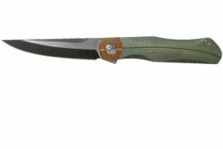 Bestech Thyra BT2106E Green Stonewashed Titanium, Copper Bolster, Two Tone Black Couteau De Poche, Kombou Design