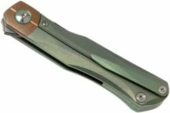 Bestech Thyra BT2106E Green Stonewashed Titanium, Copper Bolster, Two Tone Black Couteau De Poche, Kombou Design -KNIVESANDTOOLS Magasin BHBT2106E 04 bestech