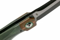 Bestech Thyra BT2106E Green Stonewashed Titanium, Copper Bolster, Two Tone Black Couteau De Poche, Kombou Design -KNIVESANDTOOLS Magasin BHBT2106E 06 bestech