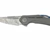 Bestech Vigil BT2201F Grey Titanium Damasteel, Couteau De Poche -KNIVESANDTOOLS Magasin BHBT2201F 01 bestech