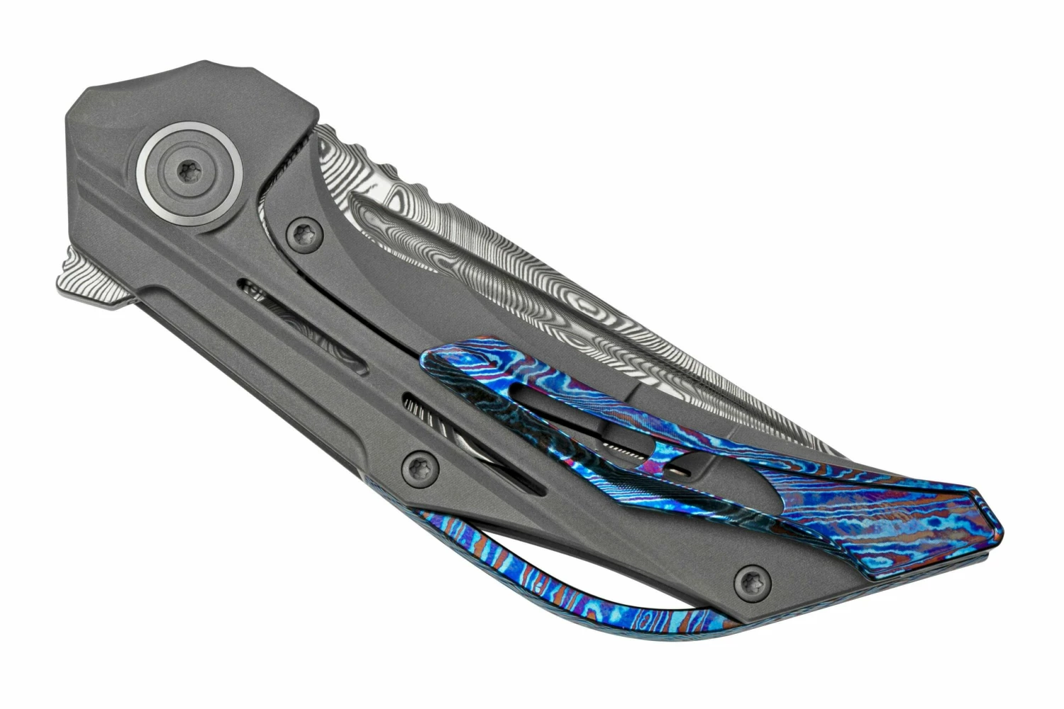 Bestech Vigil BT2201F Grey Titanium Damasteel, Couteau De Poche 8 Bestech Vigil BT2201F Grey Titanium Damasteel, Couteau De Poche – Image 6