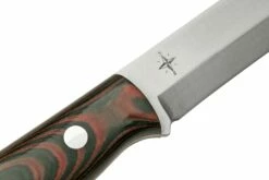 Bark River Aurora Scandi CPM 3V Red & Black Linen Micarta, Red Liner, Couteau Fixe -KNIVESANDTOOLS Magasin BRK06 126RBM RL 05 barkriver