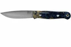 Bark River Bushcrafter CPM CruWear, Deep Blue And Natural Maple Burl, Couteau De Bushcraft