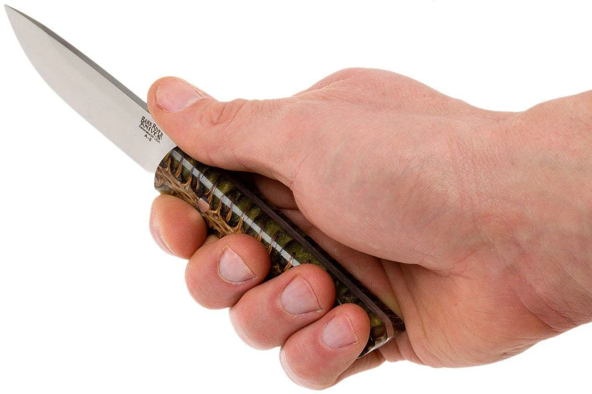 Bark River Bravo EDC A2 Rampless, Green Pinecone, Black Sheath 8 Bark River Bravo EDC A2 Rampless, Green Pinecone, Black Sheath – Image 6