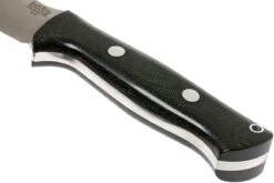 Bark River Bravo 1 A2, Black Canvas Micarta, Brown Sheath -KNIVESANDTOOLS Magasin BRK07 111BRKC 04 bark river brk07 111brkc 04