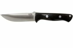 Bark River Bravo 1 LT CPM 3V, Black Canvas Micarta, Brown Sheath