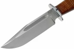 Bark River Teddy A2 Stacked Leather, Double Quillion Couteau Outdoor -KNIVESANDTOOLS Magasin BRK08 114SLDQ 03 bark river knives
