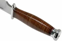 Bark River Teddy A2 Stacked Leather, Double Quillion Couteau Outdoor -KNIVESANDTOOLS Magasin BRK08 114SLDQ 04 bark river knives