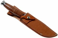 Bark River Teddy A2 Stacked Leather, Double Quillion Couteau Outdoor -KNIVESANDTOOLS Magasin BRK08 114SLDQ 06 bark river knives