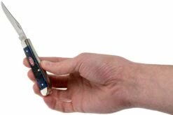 Case Mini Trapper Navy Blue Bone, Rogers Jig, 07321, 6207 SS Couteau De Poche -KNIVESANDTOOLS Magasin CE07321 05 case