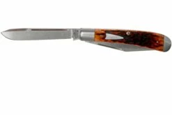 Case HT Trapper, Chestnut Bone, 154CM, Peach Seed Jig, 10770, TB622021 Couteau De Poche, Tony Bose Design -KNIVESANDTOOLS Magasin CE10770 03 case