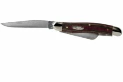 Case Medium Stockman Rustic Red Richlite, 13622, 10318 SS Couteau De Poche -KNIVESANDTOOLS Magasin CE13622 03 case