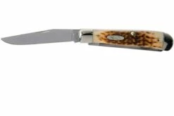 Case Trapper Amber Jigged Bone, 00164, 6254 SS Couteau De Poche -KNIVESANDTOOLS Magasin CE164 03 case ce164 03