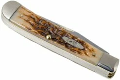 Case Trapper Amber Jigged Bone, 00164, 6254 SS Couteau De Poche -KNIVESANDTOOLS Magasin CE164 05 case ce164 05