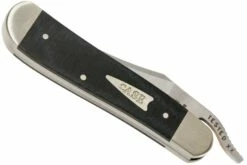 Case Russlock Smooth Black Micarta, 27734, 101953L SS Couteau De Poche -KNIVESANDTOOLS Magasin CE27734 04 case knives