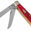 Case Mini Trapper Dark Red Bone, Peach Seed Jig, 31952, 6207 CV Couteau De Poche -KNIVESANDTOOLS Magasin CE31952 01 case
