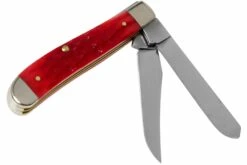 Case Mini Trapper Dark Red Bone, Peach Seed Jig, 31952, 6207 CV Couteau De Poche -KNIVESANDTOOLS Magasin CE31952 02 case