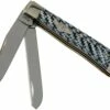 Case Medium Trapper White & Black Carbon Fiber-G10 Weave Smooth, 38920, 10254 SS Couteau De Poche -KNIVESANDTOOLS Magasin CE38920 01 case