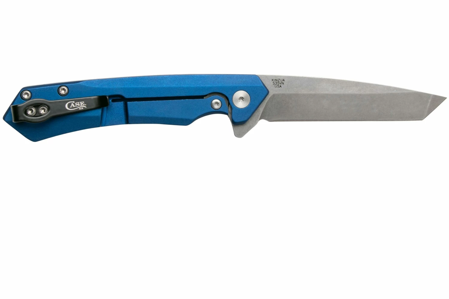 Case The Kinzua, Blue Anodized Aluminum, Tanto S35VN, 646643 Couteau De Poche 4 Case The Kinzua, Blue Anodized Aluminum, Tanto S35VN, 646643 Couteau De Poche – Image 2