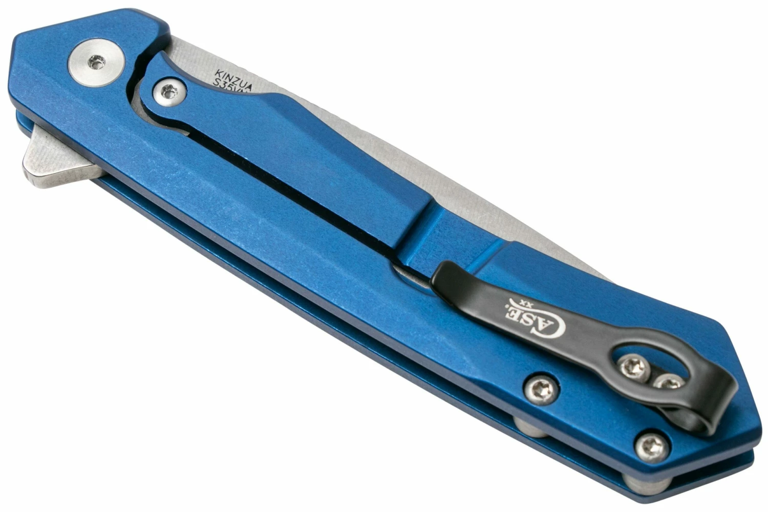 Case The Kinzua, Blue Anodized Aluminum, Tanto S35VN, 646643 Couteau De Poche 6 Case The Kinzua, Blue Anodized Aluminum, Tanto S35VN, 646643 Couteau De Poche – Image 4