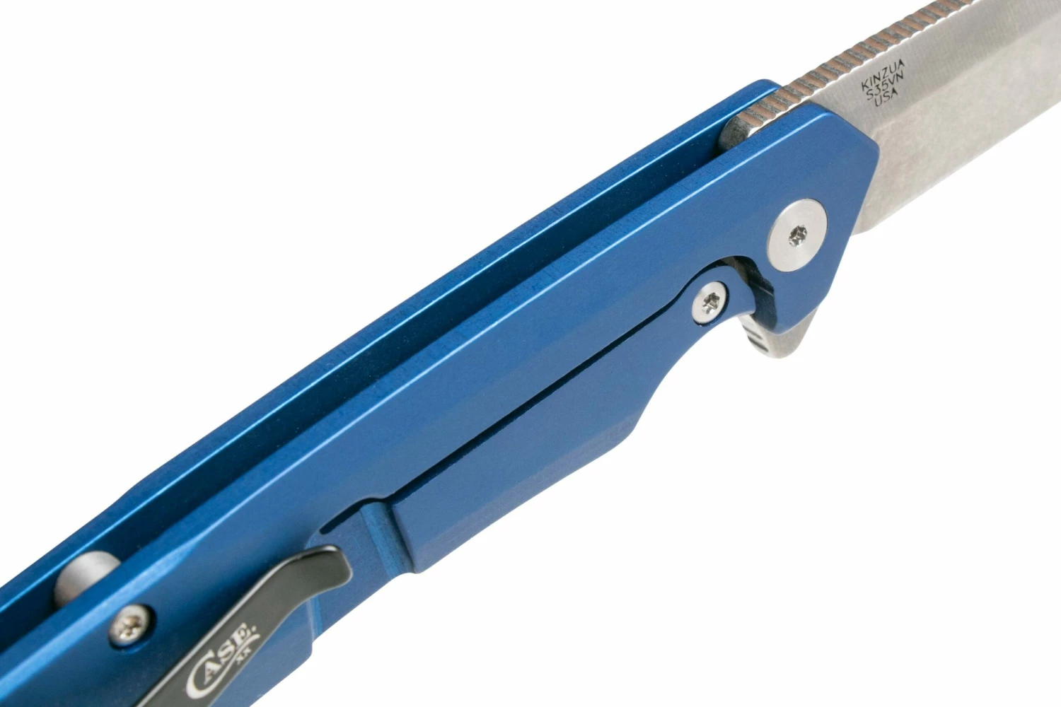 Case The Kinzua, Blue Anodized Aluminum, Tanto S35VN, 646643 Couteau De Poche 8 Case The Kinzua, Blue Anodized Aluminum, Tanto S35VN, 646643 Couteau De Poche – Image 6