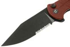 Civivi Cogent C20038E-2 Blackwashed Serrated Edge, Burgundy G10 Couteau De Poche -KNIVESANDTOOLS Magasin CIC20038E 2 03 civivi