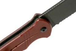 Civivi Cogent C20038E-2 Blackwashed Serrated Edge, Burgundy G10 Couteau De Poche -KNIVESANDTOOLS Magasin CIC20038E 2 06 civivi