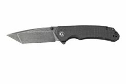 Civivi Brazen C2023DS-1 Damascus Droppoint, Black Coarse Micarta Couteau De Poche