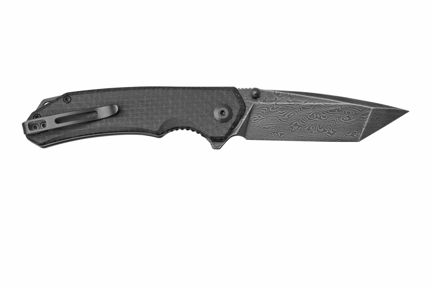Civivi Brazen C2023DS-1 Damascus Droppoint, Black Coarse Micarta Couteau De Poche 4 Civivi Brazen C2023DS-1 Damascus Droppoint, Black Coarse Micarta Couteau De Poche – Image 2