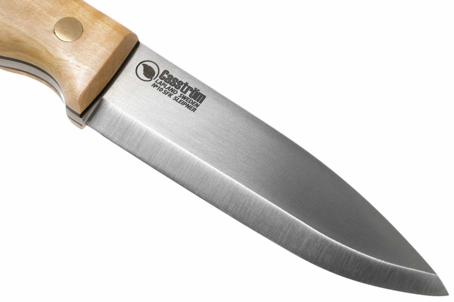 Casström No. 10 Swedish Forest Knife Curly Birch, Sleipner Scandi Grind 13104 5 Casström No. 10 Swedish Forest Knife Curly Birch, Sleipner Scandi Grind 13104 – Image 3