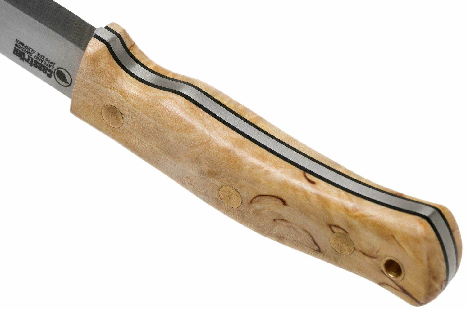 Casström No. 10 Swedish Forest Knife Curly Birch, Sleipner Scandi Grind 13104 6 Casström No. 10 Swedish Forest Knife Curly Birch, Sleipner Scandi Grind 13104 – Image 4