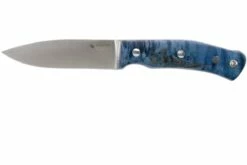 Casström No.10 Swedish Forest Knife Blue Curly Birch 14C28N Flat Grind 13119