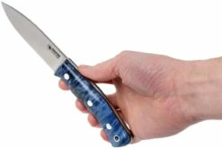 Casström No.10 Swedish Forest Knife Blue Curly Birch 14C28N Flat Grind 13119 -KNIVESANDTOOLS Magasin CM13119 06 casstrom cm13119 06