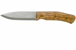 Casström No. 10 Swedish Forest Knife Curly Birch, K720 Scandi Grind 13124 Couteau De Bushcraft