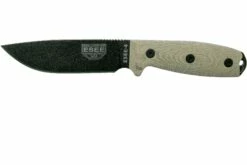 ESEE Model 4 Black Blade 3D Green Canvas Micarta Couteau De Survie 4PB-017 étui Noir + Clip De Poche
