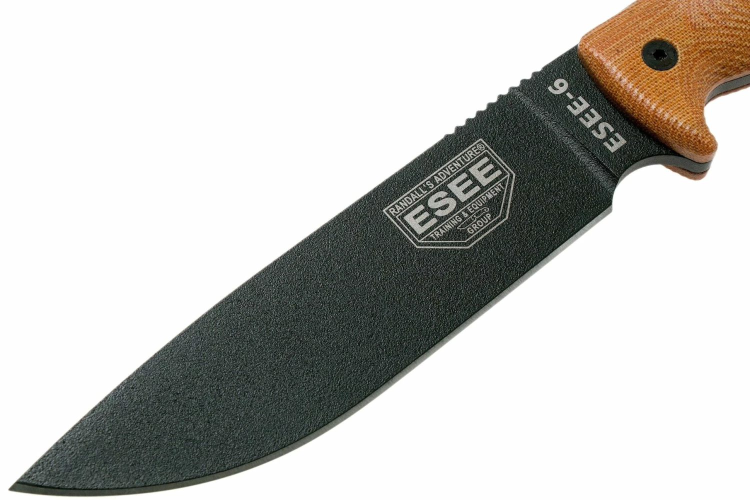 ESEE Model 6 Black Blade 3D Natural Canvas Micarta Couteau De Survie 6PB-011 étui Kydex + Clip Plat 5 ESEE Model 6 Black Blade 3D Natural Canvas Micarta Couteau De Survie 6PB-011 étui Kydex + Clip Plat – Image 3