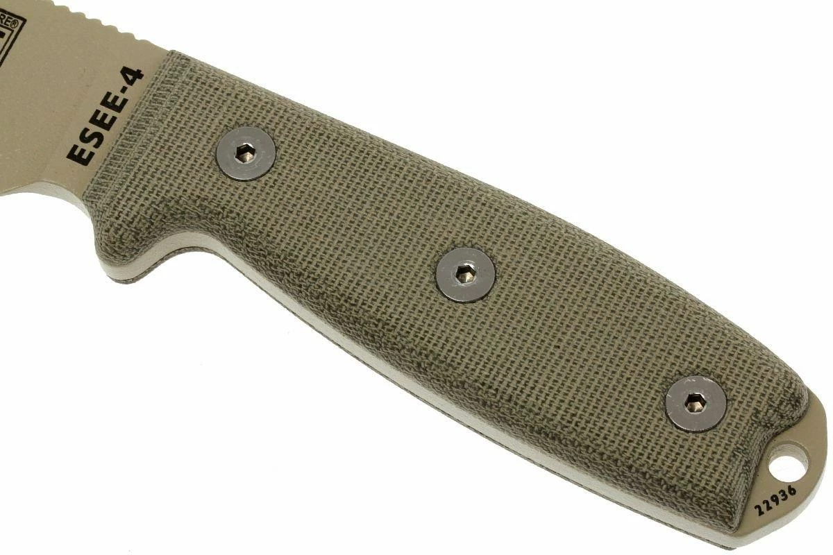ESEE Model 4 Desert Tan 4P-KO-DT Couteau De Survie Sans étui 5 ESEE Model 4 Desert Tan 4P-KO-DT Couteau De Survie Sans étui – Image 3