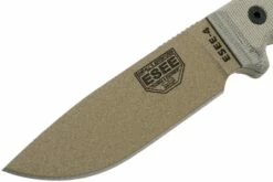 ESEE Model 4 Dark Earth Blade, Grey Handle 4P-MB-DE Avec étui Noir + Clip Et MOLLE-back -KNIVESANDTOOLS Magasin EE ESEE 4P MB DE 03 esee knives