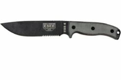 ESEE Model 6 Serrated 6S Couteau De Survie Avec étui Brun + Clip Ceinture