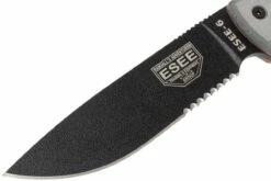 ESEE Model 6 Serrated 6S Couteau De Survie Avec étui Brun + Clip Ceinture -KNIVESANDTOOLS Magasin EE ESEE 6S 03 esee knives ee esee 6s 03