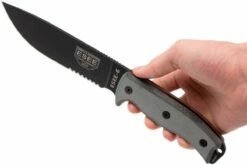 ESEE Model 6 Serrated 6S Couteau De Survie Avec étui Brun + Clip Ceinture -KNIVESANDTOOLS Magasin EE ESEE 6S 06 esee knives ee esee 6s 06