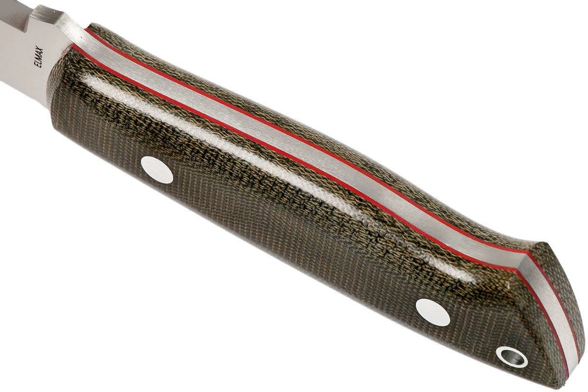 Brisa Trapper 95 - Elmax Scandi - Green Canvas Micarta - 2091 6 Brisa Trapper 95 - Elmax Scandi - Green Canvas Micarta - 2091 – Image 4