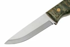 Brisa Trooper 95, 12C27 Scandi, Stabilized Curly Birch, Couteau Fixe -KNIVESANDTOOLS Magasin ENZ 303 03 brisa