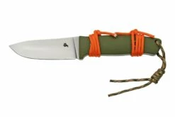 Black Fox Vesuvius Stonewashed D2 Blade, OD Green G10 Couteau Fixe